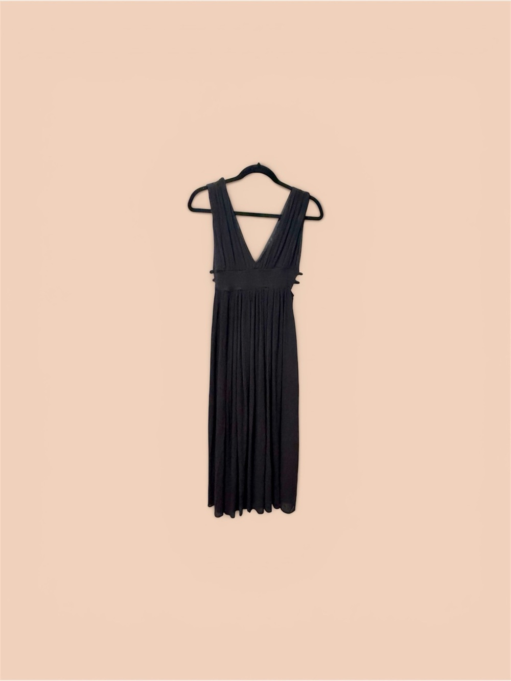 Black V‑Neck Maxi Dress - Women's sideless summer Dress
